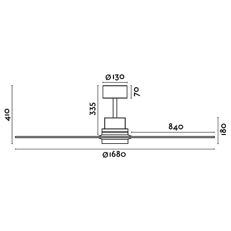 Люстра-вентилятор Lantau-G Led Nickel Pine DC (33505DCFAR)