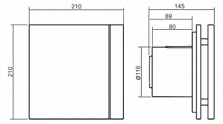 Вытяжной бытовой вентилятор SILENT-200 CZ SILVER DESIGN-3C (5210605900)