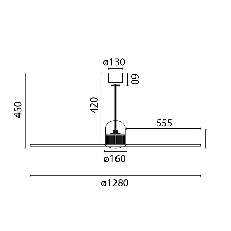 Потолочный вентилятор Deco Fan Chrome Trans DC (33394DFAR)