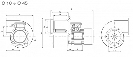 Центробежный промышленный вентилятор C 45/4 T E (30336VRT)