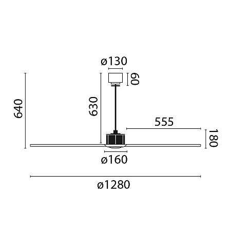 Потолочный вентилятор Just Fan Chrome Trans DC (33394FAR)