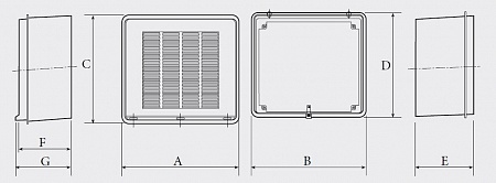 Реверсивный вентилятор для скрытой установки HVE-230 RC (5201503900)