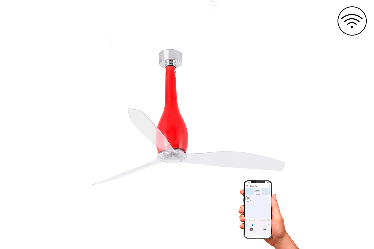 Потолочный вентилятор Eterfan Red Shiny Transparent DC Smart (32005WPFAR)