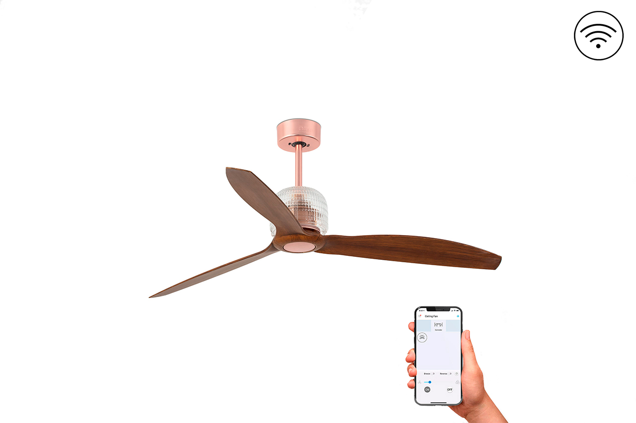 Потолочный вентилятор Deco Fan Copper Wood DC Smart (33399DWPFAR)