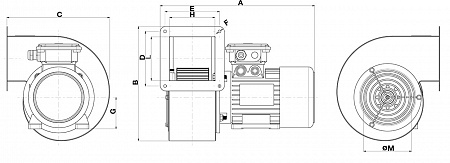 Центробежный вентилятор во взрывозащищенном исполнении C 15/2 T ATEX (30304VRT)