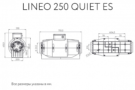 Канальный вентилятор Lineo 250 Quiet ES (17175VRT)