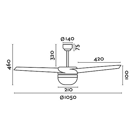Люстра-вентилятор Easy Grey (33416FAR)