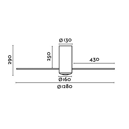 Люстра-вентилятор Mini Tube Fan Led Transporent DC (33393-9FAR)