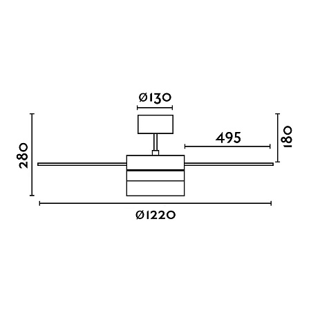 Люстра-вентилятор Panay Nickel (33608FAR)
